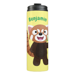 Bouteilles Isothermes Illustration de panda rouge mignon