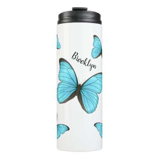 Bouteilles Isothermes Illustration de papillons Morpho (Devant)