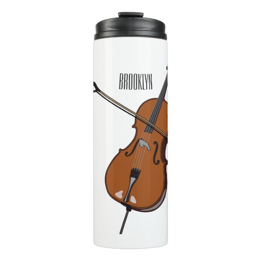 Bouteilles Isothermes Illustration de violoncelle (Devant)