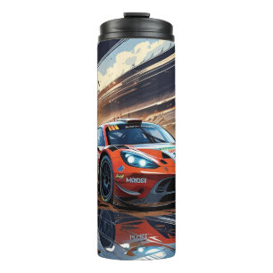 Bouteilles Isothermes Illustration de voiture de course dynamique avec é