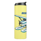 Bouteilles Isothermes Illustration d'hydravion bleu blanc (Tourné sur la gauche)