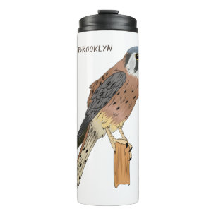 Bouteilles Isothermes Illustration d'oiseau américain Kestrel