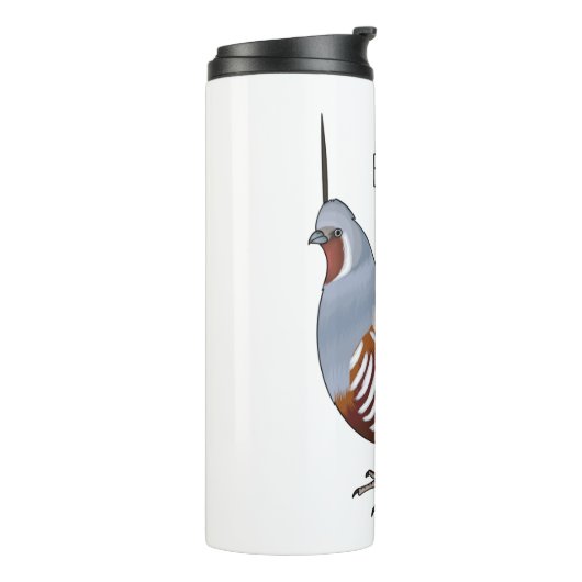 Bouteilles Isothermes Illustration d'oiseau de caille de montagne (Tourné sur la gauche)