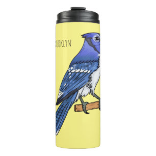 Bouteilles Isothermes Illustration d'oiseau de jay bleu