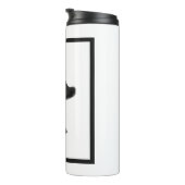 Bouteilles Isothermes Illustration du champignon noir et blanc (Tourné sur la droite)