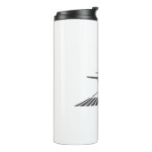 Bouteilles Isothermes Illustration du décollage de la piste par avion (Tourné sur la gauche)