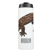 Bouteilles Isothermes Illustration du monstre Gila (Devant)