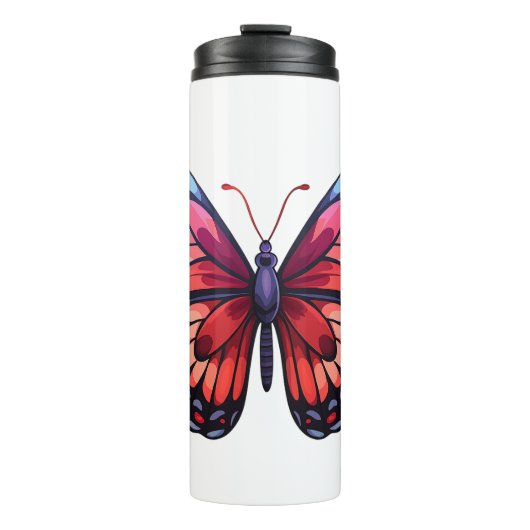 Bouteilles Isothermes Illustration du papillon de dessin (Devant)