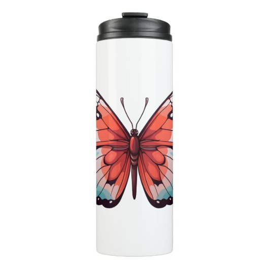 Bouteilles Isothermes Illustration du papillon de dessin (Devant)