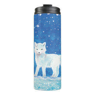 Bouteilles Isothermes Illustration du renard arctique blanc (Vulpes lago