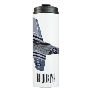 Bouteilles Isothermes Illustration d'un avion de chasse-bombardier