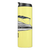 Bouteilles Isothermes Illustration d'un bateau à moteur (Tourné sur la droite)