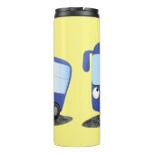 Bouteilles Isothermes Illustration d'un bus moderne bleu mignon (Dos)