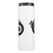 Bouteilles Isothermes Illustration d'une moto de croiseur militaire (Dos)