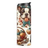 Bouteilles Isothermes Illustration Retro Cute Boston Terrier (Tourné sur la gauche)