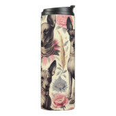 Bouteilles Isothermes Illustration sans couture Retro Xoloitzcuintle (Tourné sur la gauche)