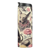 Bouteilles Isothermes Illustration sans couture Retro Xoloitzcuintle (Tourné sur la droite)