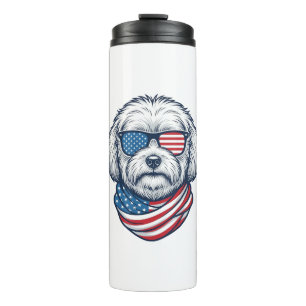 Bouteilles Isothermes Illustration vectorielle de chien duveteux patriot