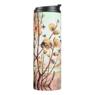 Bouteilles Isothermes Illustration vintage d'abeilles miel