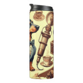 Bouteilles Isothermes Illustration vintage Dachshund (Tourné sur la droite)