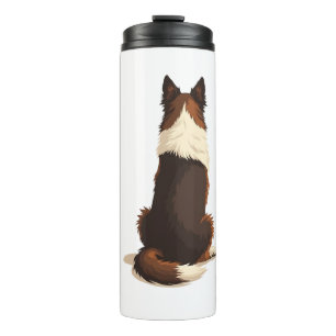 Bouteilles Isothermes Illustration vintage de Border Collie vu de dos