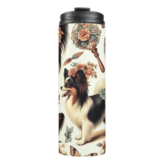 Bouteilles Isothermes Illustration Vintage de chien Papillon (Devant)