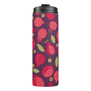 Bouteilles Isothermes Illustration vintage de grenades juteuses avec le