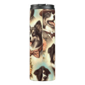 Bouteilles Isothermes Illustration vintage des bordures Collie (Dos)