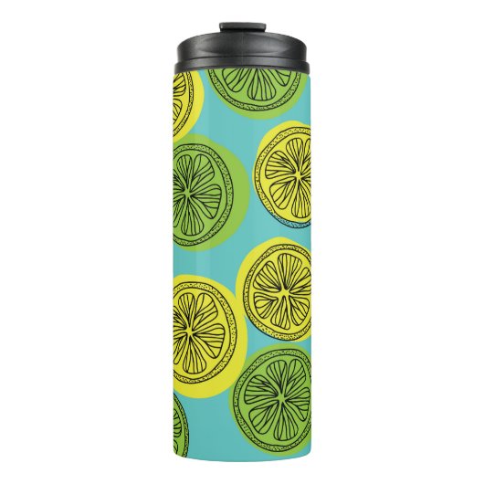 Bouteilles Isothermes Illustration vintage des tranches de citron. (Devant)