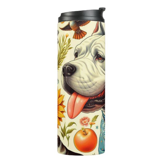 Bouteilles Isothermes Illustration vintage Dogo Argentino (Tourné sur la gauche)