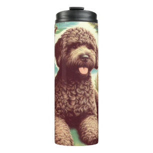 Bouteilles Isothermes Illustration vintage Lagotto Romagnolo