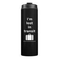 I'm Lost in Transit Travel Suitcase Dark Monotone