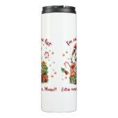 Bouteilles Isothermes "I'm On The Nice List" Raccoon Christmas (Dos)