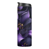 Bouteilles Isothermes Image Abstraite de fleurs violettes et noires (Tourné sur la droite)