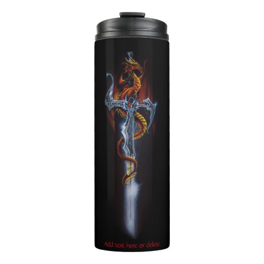 Bouteilles Isothermes Imaginaire d'épée de dragon rouge (Devant)