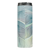 Bouteilles Isothermes Imaginaire fleuri Moderne Bleu Vert Fractal Fleur (Dos)