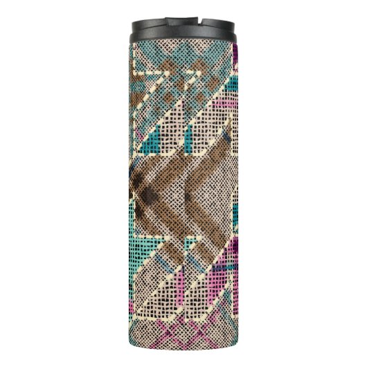 Bouteilles Isothermes Imitation of indian patchwork pattern with texture (Dos)