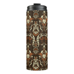 Bouteilles Isothermes Impression à damas floral : vintage sans soudure.