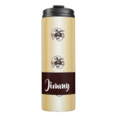 Bouteilles Isothermes Impression de dragons sur texture (Devant)