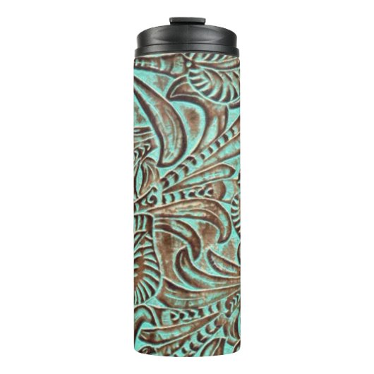 Bouteilles Isothermes Impression Occidentale à outils Turquoise et Choco (Devant)
