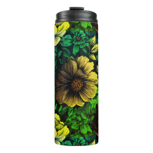 Bouteilles Isothermes Imprimé floral vintage aux couleurs uniques