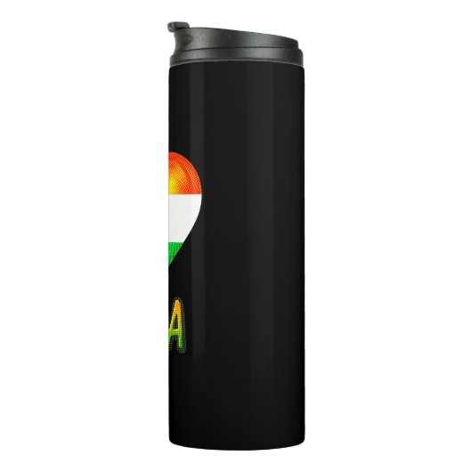 Bouteilles Isothermes Inde Drapeau Coeur coupé (Tourné sur la droite)