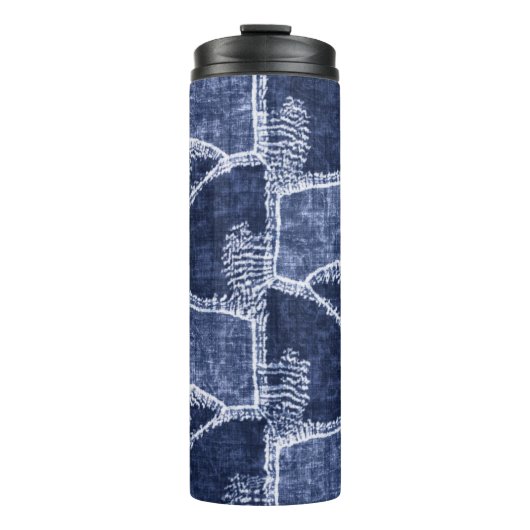Bouteilles Isothermes Indigo Patchwork : Texturé Checked Elegance (Devant)