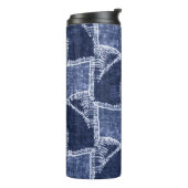 Bouteilles Isothermes Indigo Patchwork : Texturé Checked Elegance (Tourné sur la gauche)