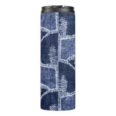 Bouteilles Isothermes Indigo Patchwork : Texturé Checked Elegance (Dos)