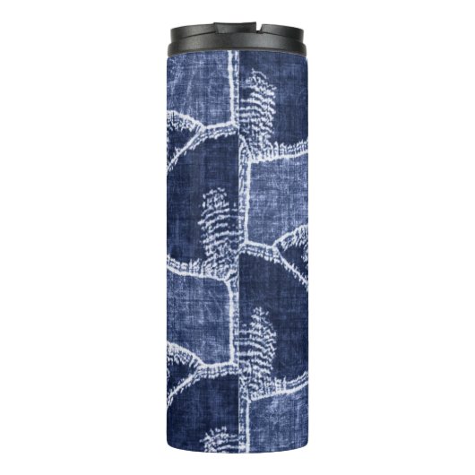 Bouteilles Isothermes Indigo Patchwork : Texturé Checked Elegance (Dos)