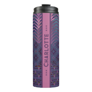 Bouteilles Isothermes Infinity Star - Nom vertical marine et rose