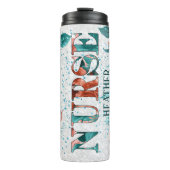 Bouteilles Isothermes Infirmière Floral Custom (Devant)