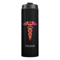 Infirmière mâle Caduceus Médicale Colorful Nom noi