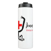 Infirmière médecin rouge plus stéthoscope ajouter